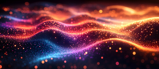 Digital growth in rainbow colors, futuristic clean visuals