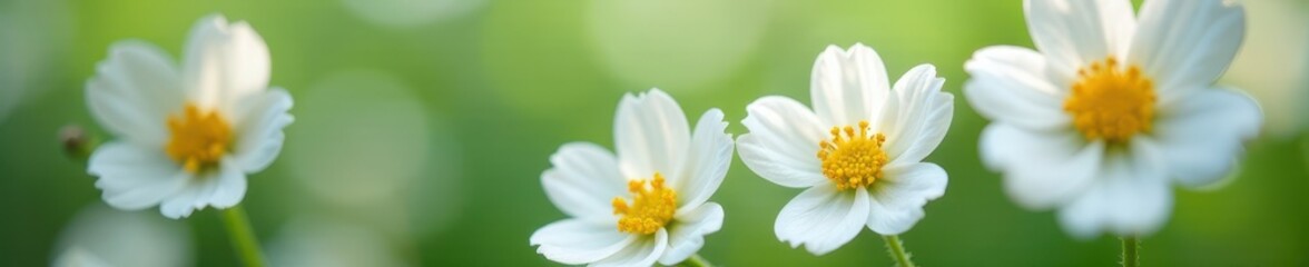 Obraz premium Delicate gypsophila, tiny white blossoms, close-up view , small, macro