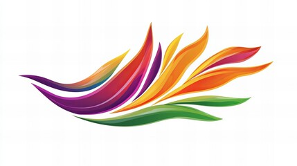 Obraz premium Vibrant abstract floral design. Bold colors and flowing lines create a dynamic image.