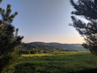 Obraz premium sunset over the mountains