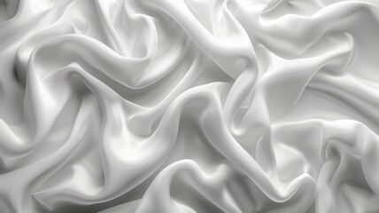 A white fabric with a pattern of waves