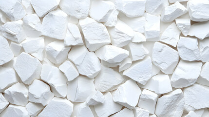 Obraz premium White mineral fragments, textured background, natural stone, industrial use