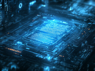 Futuristic Digital Circuit and Data Flow