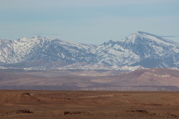 Snow Capped Atlas Mountains in Morocco