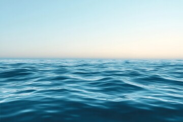 Fototapeta premium Calm Ocean Surface Under A Clear Sky.