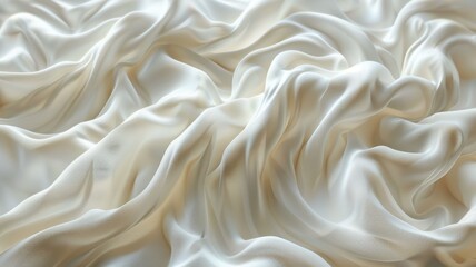 A white fabric with a pattern of a wave