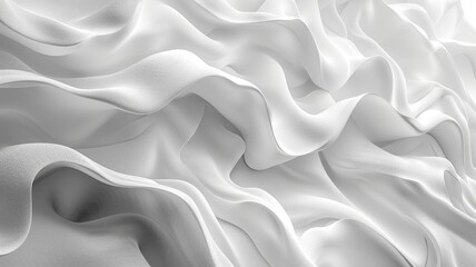 A white fabric with a wave pattern