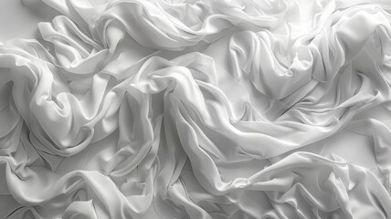 A white sheet of fabric with a pattern of white lines