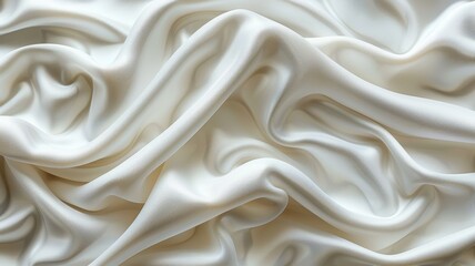A white fabric with a wave pattern
