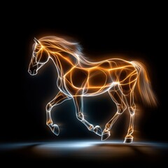 Abstract Horse on background