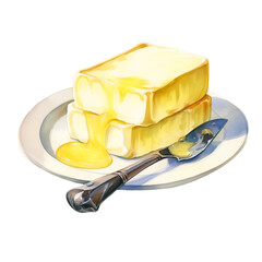 butter for cooking Isolated