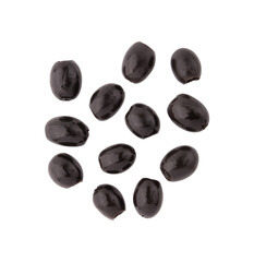 black olives isolated on white
