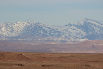Snow Capped Atlas Mountains in Morocco