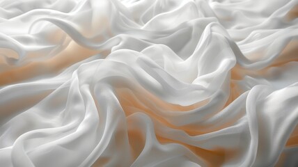 A white fabric with a pattern that resembles a wave