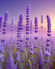 Fototapeta premium Cool lavender with gentle gradients and a serene warm feeling abstract summer concept background