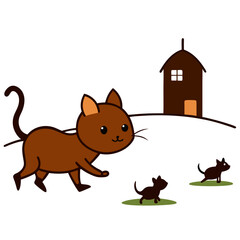 set of funny cats