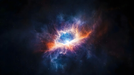 Breathtaking interstellar explosion illuminates the cosmic landscape with a mesmerizing display of vibrant colors and dynamic celestial energies