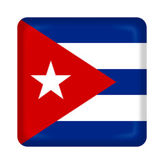 Cuba flag cube pin and badge