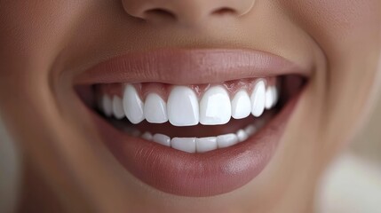 Fototapeta premium Bright smile display dental clinic portrait photography indoor environment close-up view oral health awareness