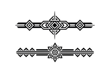 Creativity Simple Aztec Pattern Decorative Divider Line Element