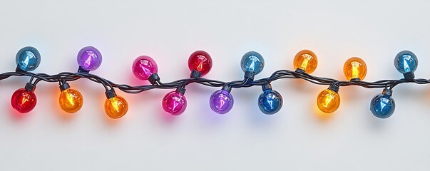 Colorful decorative light strings for festive celebration home photography