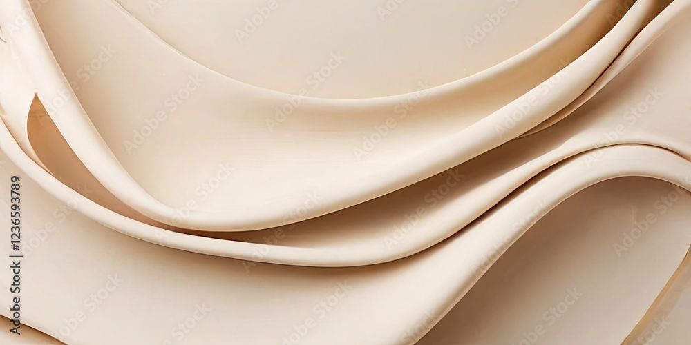Poster a white fabric with a wave pattern