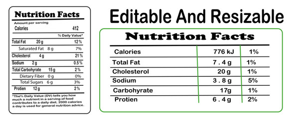 nutrition facts, nutrition facts label, supplement facts, label Nutrition facts.