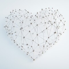 Minimalist Heart Design Made of Small Connected Arcs and Lines