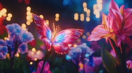 Enchanted Butterfly Garden: A Luminescent Dream
