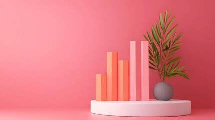 Obraz premium Financial Analysis and Future Growth Planning in 3D