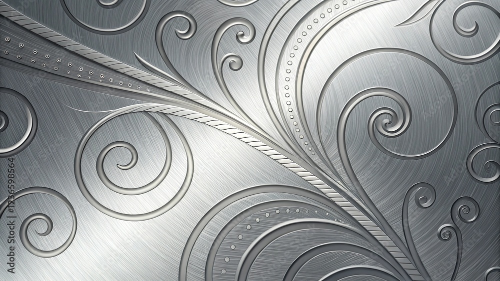 Poster a silver object with a spiral design
