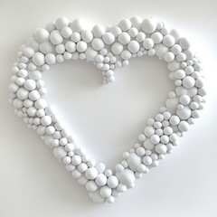 Obraz premium Minimalist Heart Shape Made From Small Connected Hexagons Design