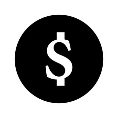 Adobe Illustratflat glyph black dollar icon. Logo element illustration. dollar design.or Artwork