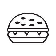 Burger icon vector. Hamburger