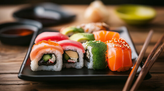 verity of sushi