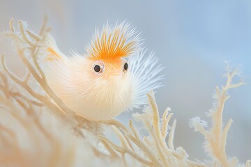 Obraz premium Adorable Fluffy Fish in Coral Reef Underwater Photography