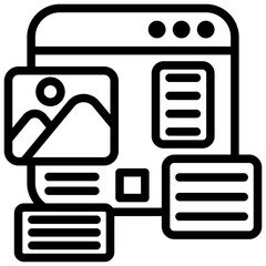 Fototapeta premium Template Outline Icon