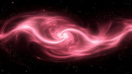 Obraz premium Mesmerizing Pink Swirls on Deep Black Background Creating a Captivating Visual Contrast Evoking a Sense of Mystery and Elegance Perfect for Artistic and Abstract Design Projects
