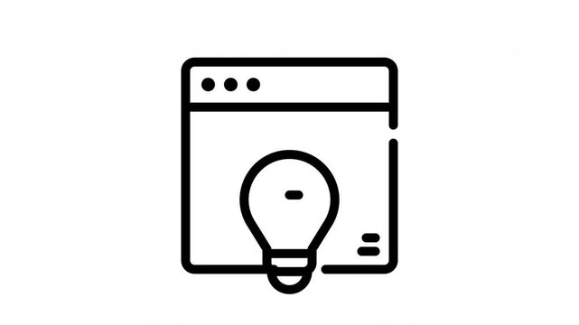 icon line motion graphic website