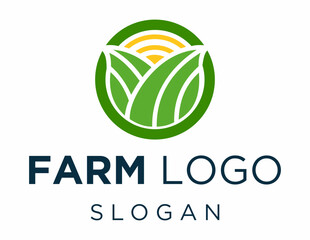 Logo about Agriculture created using the CorelDraw application. on a white background.