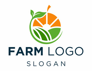 Logo about Agriculture created using the CorelDraw application. on a white background.