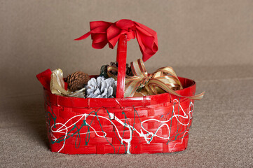 StillLife44-red Christmas/holiday basket