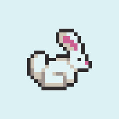 this is a rabbit in pixel art with colorful color,this item good for presentations,stickers, icons, t shirt design,game asset,logo and project.