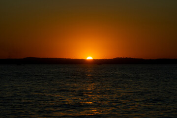 Sunset at Tocantins River from Ilha Canela (Cinnamon Island)- Tocantins, Brazil	
