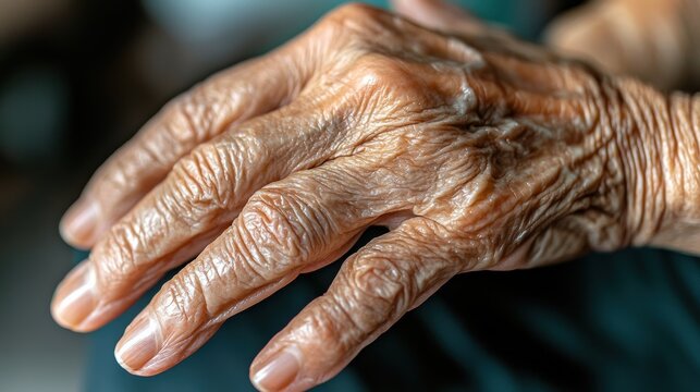 Capturing the resilience of aging hands intimate close-up indoor setting human connection personal perspective