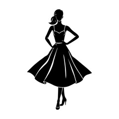 Women dress icon set, Vintage dresses silhouette template designs, frog vector, wedding dress, isolated on transparent background