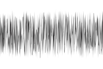 Speed line comic background. Vector abstract earthquake graphic effect. Motion black stripe on white background. Frequency sound wave