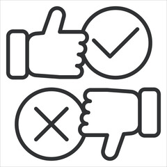 Obraz premium Evaluate Icon Lineal Style. Vector Illustration Graphic Design