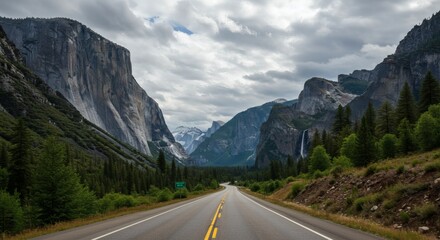 Scenic Mountain Road Trip Through Majestic Valley