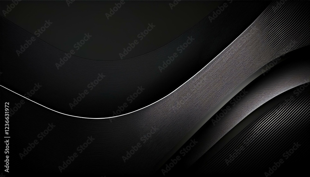 Wall mural elegant black abstract background with subtle gradients for clean and professional compositions